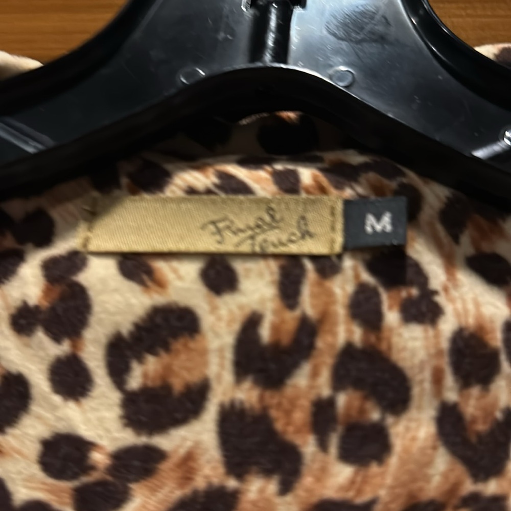 Final Touch Leopard Print Coat Fully Lined M - image 3